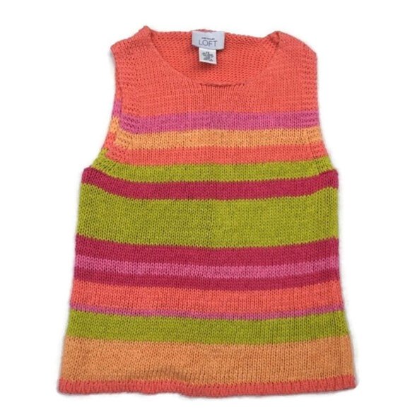 Ann Taylor Loft Stripe Sleeveless Sweater XS - Picture 1 of 3
